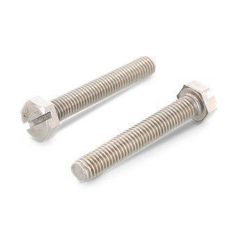 Рекомендуем купить Болт DIN 933 SZ M5x25 с шестигранной головкой, прямым шлицем и полной резьбой, нерж. сталь A2