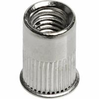 Купить заклепка м10x19.5 с внутренней резьбой, насечками и уменьшенным бортом, алюминий оптом | ПРОТОРГ