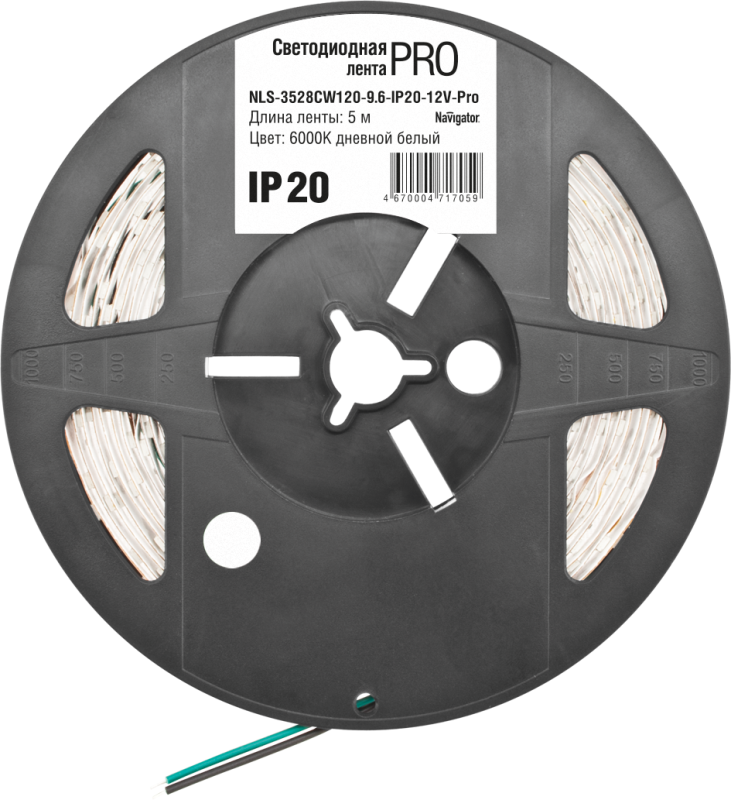 Рекомендуем купить Лента светодиодная 71 705 NLS-3528CW120-9.6-IP20-12V-Pro R5 9.6Вт/м (уп.5м) Navigator 71705