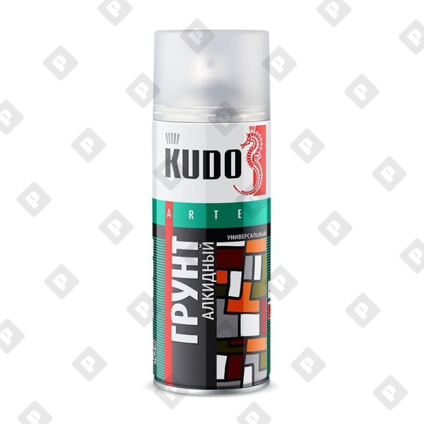 Грунт аэрозольный алкидный универсальный Kudo KU-2001 серый (0,52 л) - №1
