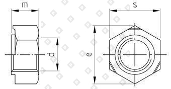 М8 DIN 929 приварная, нерж. сталь A4 - №4