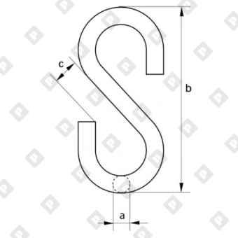 Крючок S-образный 3 мм, оц. сталь - №2