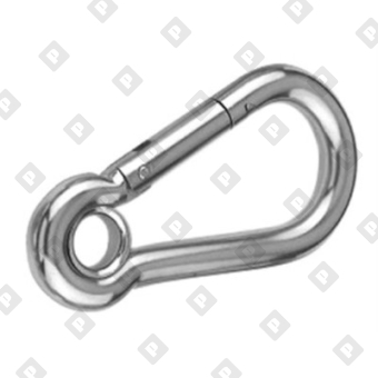 Карабин пружинный с кольцом ART 8250 5x50, нерж. сталь A4 - №1