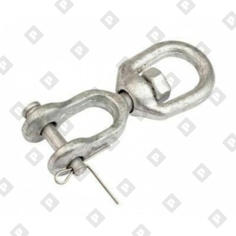Вертлюг 10мм петля-вилка, оц. сталь - №2