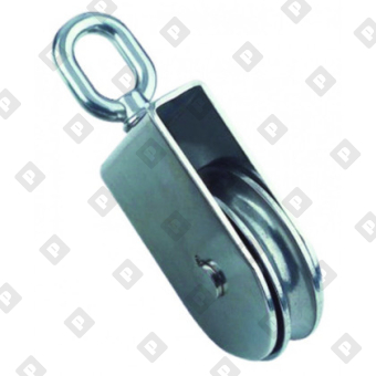 Блок такелажный Art 8392 с вертлюгом 100мм, нерж. сталь А2 - №2