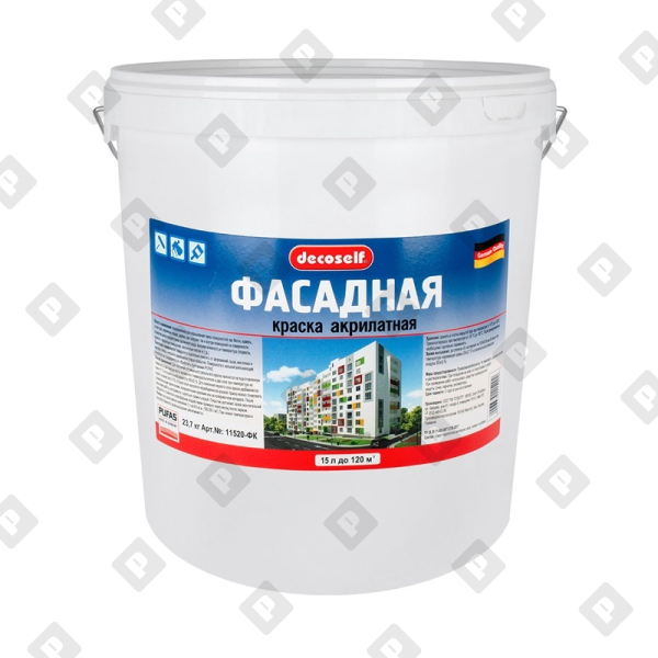 Краска фасадная Pufas Decoself D, мороз (15 л) - №1