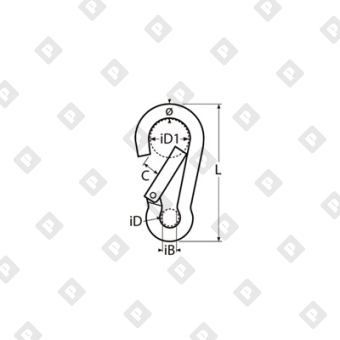 Карабин алюминиевый ART 8488 6x60 - №2