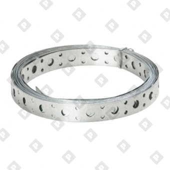 Лента монтажная перфорированная LP 17x0.7 (25 м) прямая для вентиляции, оц. сталь - №1