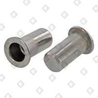 Заклепка М8x26.5 закрытая с внутренней резьбой, насечками и цилиндрическим бортом, нерж. сталь A2 - №1