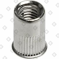 Заклепка М10x19.5 с внутренней резьбой, насечками и уменьшенным бортом, алюминий - №1