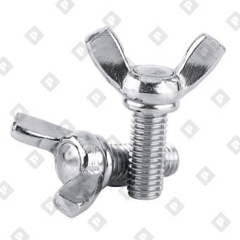 Винт DIN 316 M12x45 барашковый с прямыми лепестками американской формы, кл. пр. 4.8, оц. сталь - №1