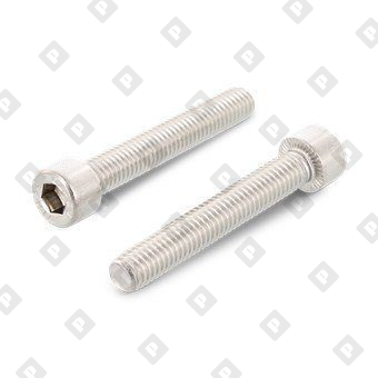 Винт DIN 912 М8x45/45 с полной резьбой и цилиндрической головкой с внутренним шестигранником и насечками, нерж. сталь A2 - №1