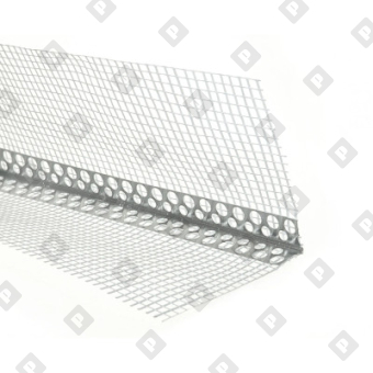 Уголок перфорированный PL 25x25x3000 мм с сеткой 100x150 мм, ПВХ - №1