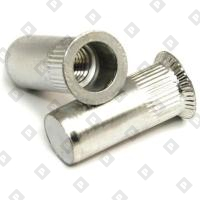 Заклепка M10x36 закрытая с внутренней резьбой и потайным бортиком, с насечками, нерж. сталь А2 - №1