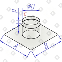 Врезка круглого сечения в плоскость - №1