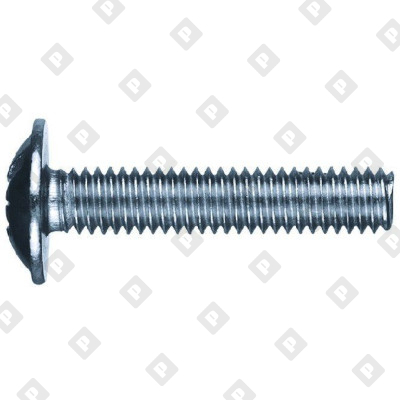 Винт DIN 967 М6x14 с низкой полукруглой головкой и прессшайбой, крестообразный шлиц, кл. пр. 4.6, оц. сталь - №2