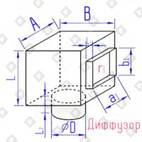 КСД пр. сечения для кр. диффузора с пр. врезкой - №1