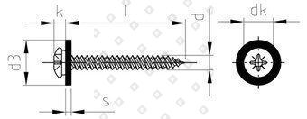 Art. 9066 A2 C 3,9X25 Z - RAL 7016 - №1