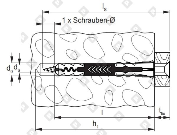 Универсальный дюбель fischer DUOPOWER 14x70 мм - №3