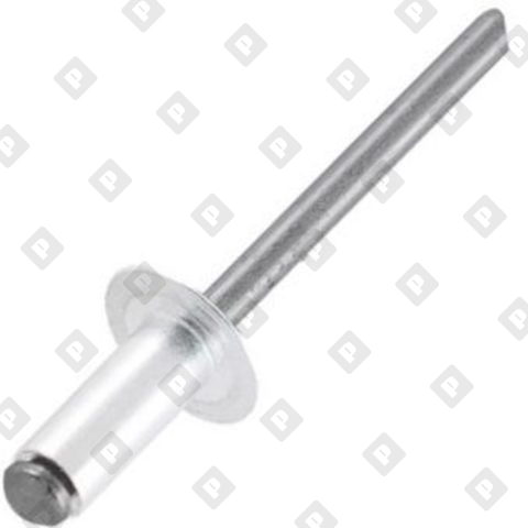 Заклепка вытяжная открытая 4x9 со стандартным бортом, алюминий / сталь - №1