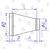 Переход круглого сечения центральный - №1