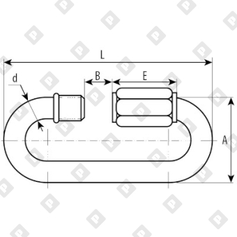 Карабин винтовой удлиненный ART 8838 6x70, нерж. сталь A4 - №2
