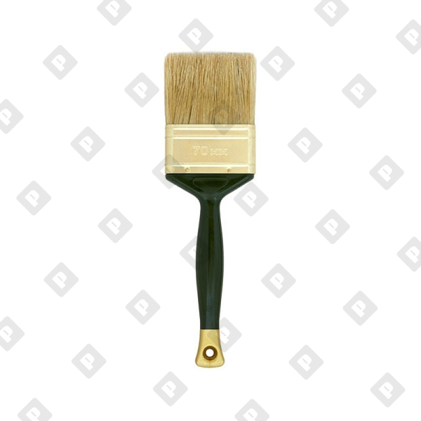 Кисть плоская ВАРЯГ 31234 светлая щетина 70 мм - №1