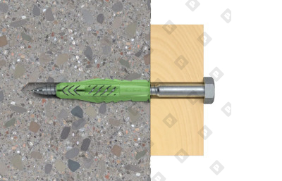 Универсальный эко дюбель Fischer UX 12x70 GREEN K NV, упаковка блистер  4 шт - №3