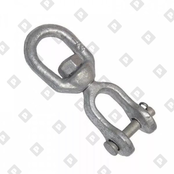 Вертлюг 10мм петля-вилка, оц. сталь - №1