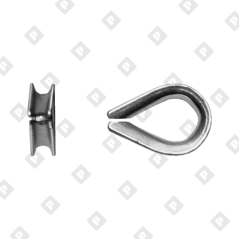 Коуш DIN 6899 для троса Ø3мм, оц. сталь - №3