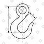 Крюк чалочный 320А 0.75 т, грузовой, кл.пр. 8