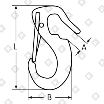 Карабин стаксельный ART 8533 50 мм, нерж. сталь A4 - №2