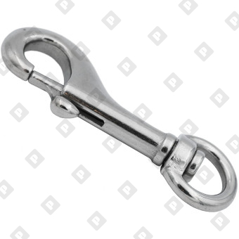 Карабин вертлюжный ART 8303 Ø9мм с задвижный защелкой, нерж. сталь А4 - №1