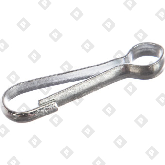 Карабин DIN 4293 пружинный тип 125 (тип А) 80мм, оц. сталь - №1