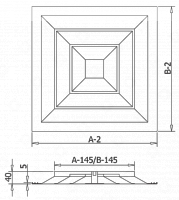 Решетка вентиляционная Р-ПУ 600х300 RAL 9016 (белый) - №1