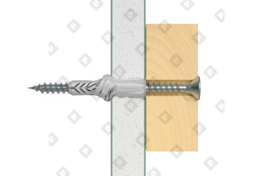 Универсальный дюбель Fischer UX 8x50 R S K с потайным шурупом, упаковка блистер 5 шт - №3