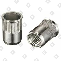 Заклепка М5x11.5 с внутренней резьбой, насечками и уменьшенным бортом, нерж. сталь A2 - №1