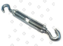 Талреп DIN 1480 М24 крюк-крюк, оц. сталь